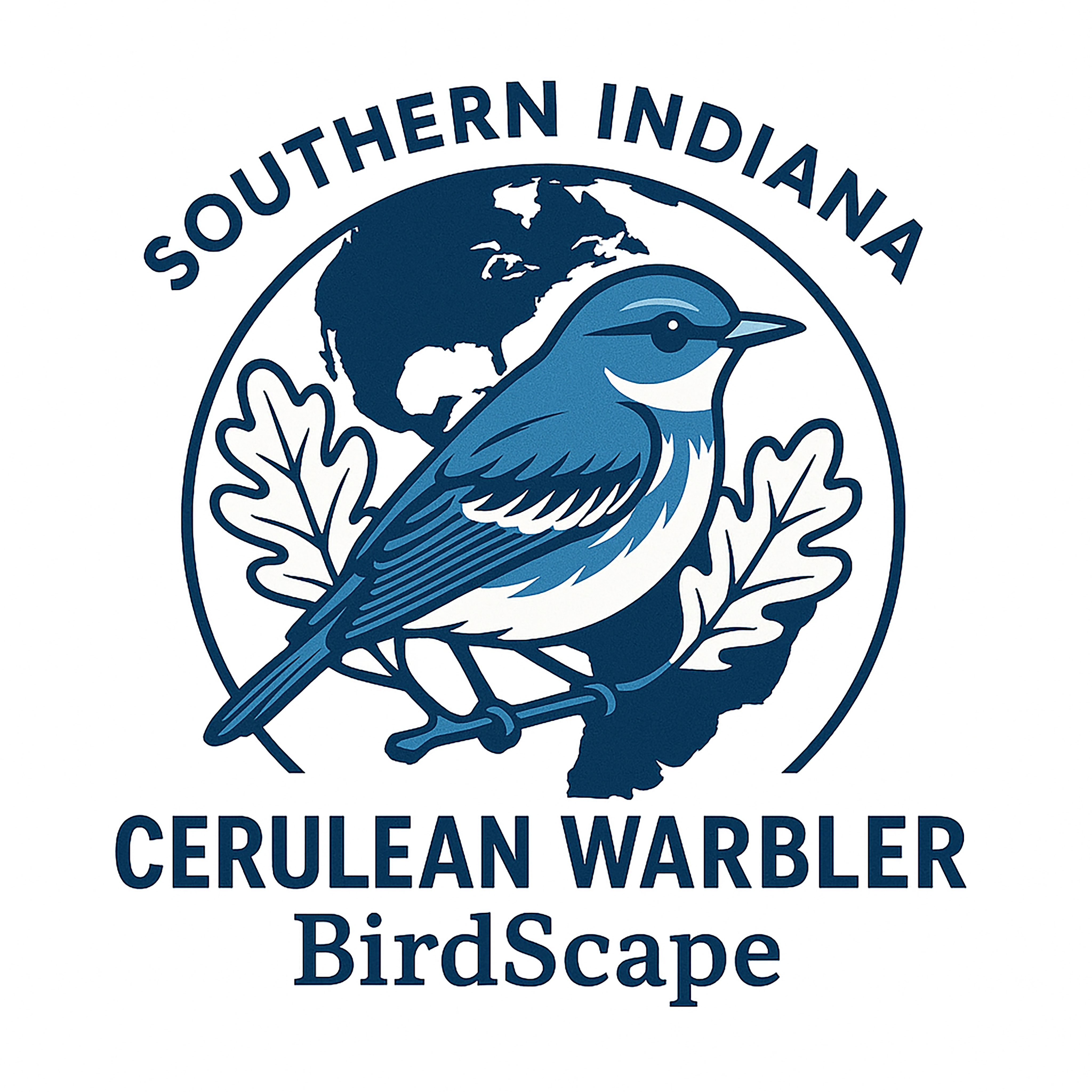 Southern Indiana Cerulean Warbler Birdscape